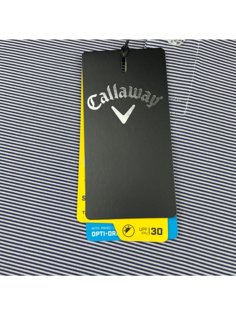 New Pimco Bonds X Callaway Men’s Opti-Dri S/S Performance Polo Navy Stripe Xl — image 7 of 8